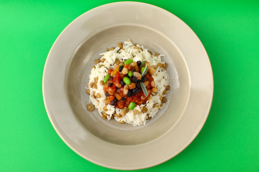 Vegetarian Chili with Rice & Lentils